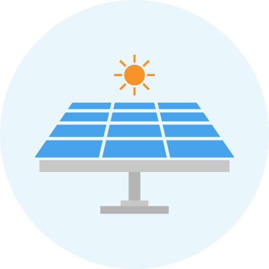 太陽光発電のイラスト